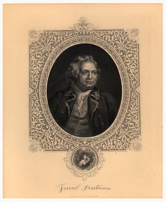 Portrait of Israel Putnam with printed autograph