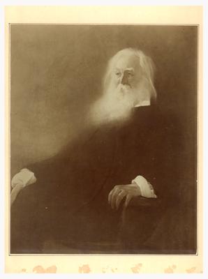 Portrait of Walt Whitman, sitting in a chair
