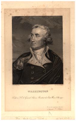 Portrait of George Washington, engraving by Blanchard