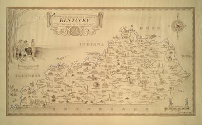 A historical and geographical map of the State of Kentucky