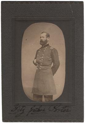 Portrait of Union Major General John Fitz Porter, with autograph,