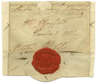 Hand written signature of Lord Byron, with 