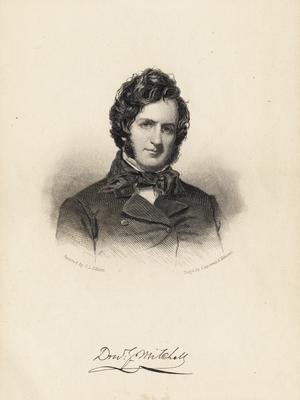 Portrait of Don Mitchell, with printed signature