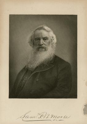 Portrait of Samuel F.B. Morris, with printed signature