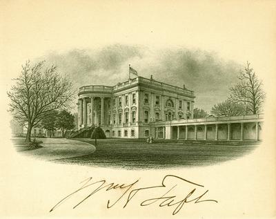 The White House with printed signature 