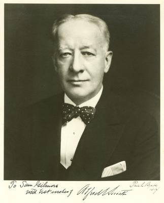 Portrait of Al Smith, autographed 