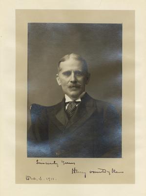 Portrait of Henry Van Dyke, autographed 