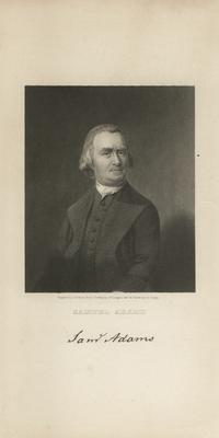 Portrait of Samuel L. Adams, American statesman, with printed signature