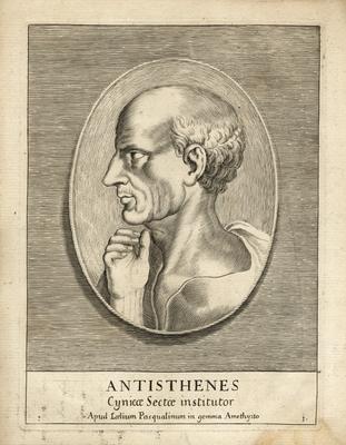 Portrait of Greek philosopher, Antisthenes