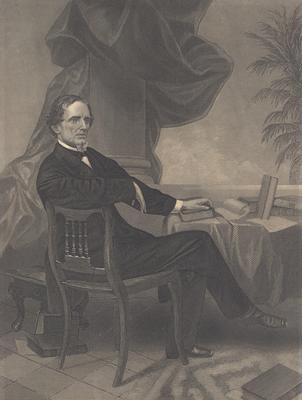 Portrait of Jefferson Davis, Confederate president, seated