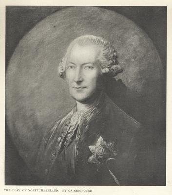 Portrait of Hugh Percy, 1st Duke of Northumberland (photo of a painting by Gainsborough)