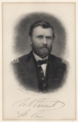 Portrait of General U. S. Grant with printed autograph