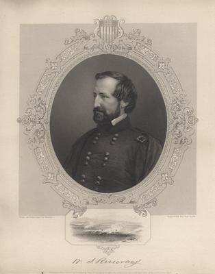 Portrait of Major General W. S. Rosecrans, with printed autograph