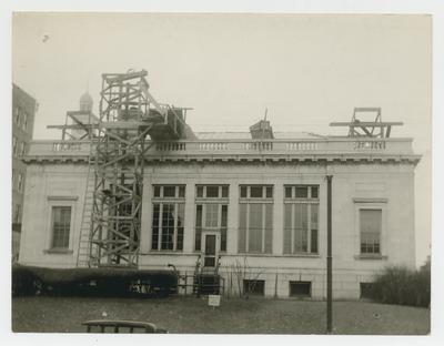 Post office rooftop addition.                          U.S. Post Office // Winchester, Ky. // February 26, 1935 // North typed on verso