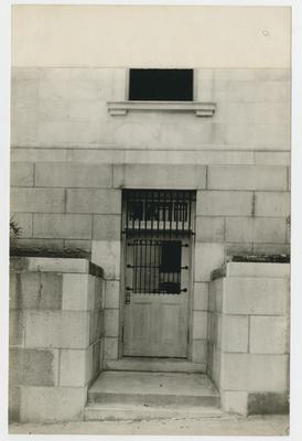 Post office.                          No. 10 // U.S. Post Office // Winchester, Ky., // July 5, 1935 // New Basement Entrance- West Side typed on verso