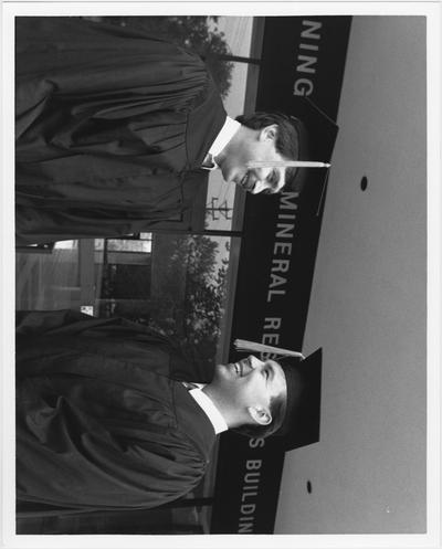 From left to right: Greg Haywood and Jonathan Hale, 1990 graduates