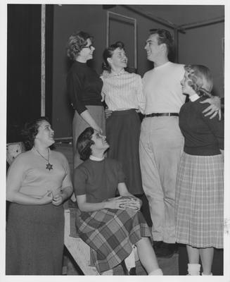From left to right seated: Jill Roaden and Bettie Webb; Standing: Emily Walter, Joan Skaggs, Ervel Cornett, and Betty Sufe