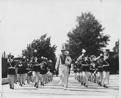 University of Kentucky Marching Band with Drum Major, Roy Woodall in front; Photographer: John Mitchell