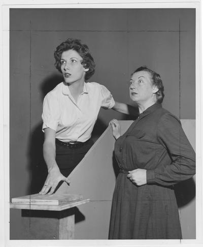 Actresses Paige Williams (left) and Jane Lambert (right) in 