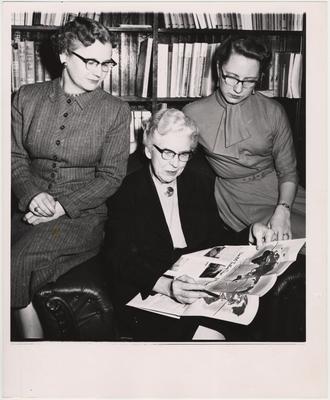 From left to right: Evangeline Kelsay, Ethyl Lee Parker, and an unidentified