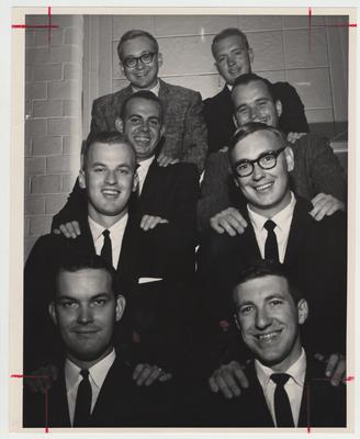 Moot court competitors; From top to bottom in pairs: David F. McAnelly, Liberty, and James W. Sheperd, Carlisle; Joseph B. Murphy, Campton, and Morris B. Floyd, Lexington; James G. Osborne, South Fort Mitchell, and Richard M. Davis, Lexington; Frank F. Wilson, II, Lexington, and Harold M. Wilson, Jr., Henderson