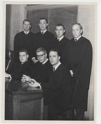 College of Law, Moot Court Board; Seated: Clifford Smith, Jr., Armer Maham and William Martin, Standing: Charles Walters, David Enlow, William Arvin and David Cole