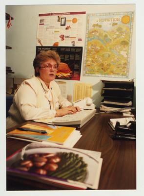 A woman types on her computer at Ashland Community College