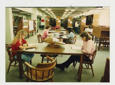 Students study in a library at Ashland Community College