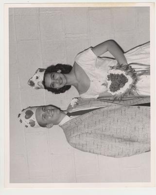 Joseph Hill and Faye Stokely, king and queen of the annual Valentine's Dance