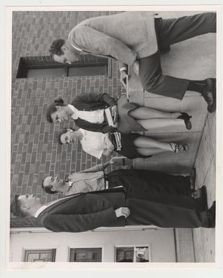 From left to right: Unidentified, Fred Hall, Sylvia Blythe, Garnett Hall, James Grosser