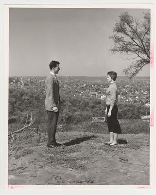 David Jones and Rosamond Nell Haskell in Devou Park, which overlooks Cincinnati