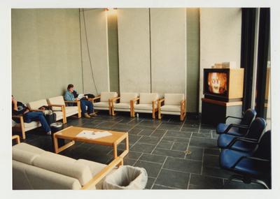 Students in a student lounge