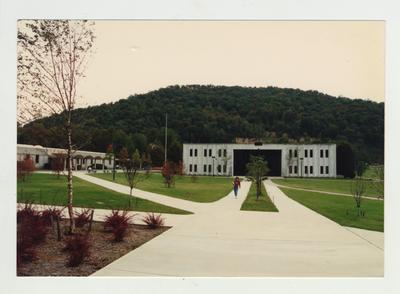 A student walks on the Prestonsburg Community College campus