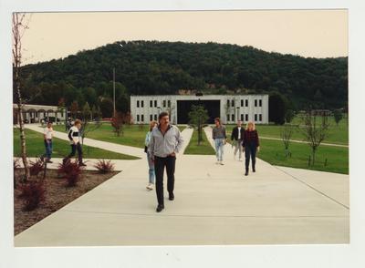 Students walks on the Prestonsburg Community College campus