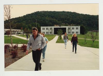 Students walks on the Prestonsburg Community College campus