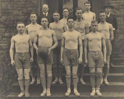 Members of the 1918-19 basketball team, unidentified; photo appears on page 152 in the 1919 Kentuckian
