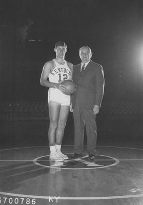Basketball Coach Adolph Rupp with Jim LeMaster (1964-68 seasons)