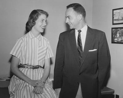 Barbara Roberts and Dick Lehman are UK Sullivan Scholarship winners, May 09, 1957; Public Relations photo