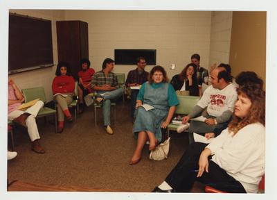 Students listen in a classroom