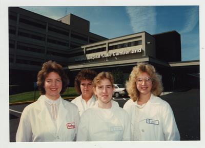 Women stand outside of the Humana Hospital - Lake Cumberland