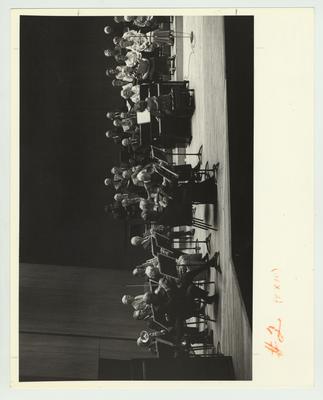 Donovan Scholars play in an orchestra or sing in the Recital Hall of the University of Kentucky Fine Arts Performance Center (now known as the Singletary Center)