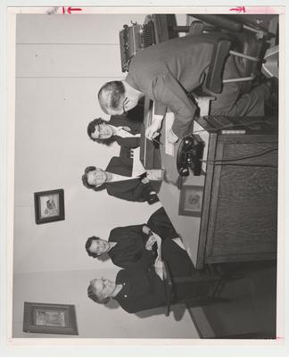 From left to right: Laura Martin, Emma Lou Lecky, unidentified woman, Azile Wofford, and Dr. E. J. Humston