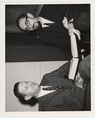 From left to right: Norman Clark and ? Katz, Library Science professors
