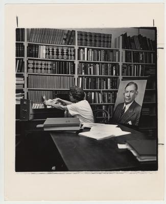 Jacqueline Bull, Director of Special Collections and Archives, processes the Barkley Papers