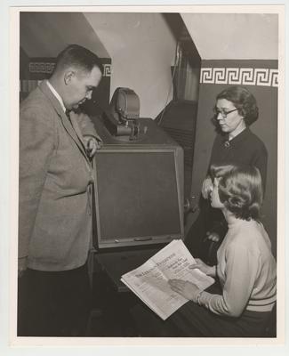 From left to right: Dr. Bennett Wall, an unidentified student, and Dr. Jacqueline Bull