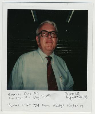 Charles L. Atcher, Archivist; Received 1994, January 12 from Gladys Wonderly
