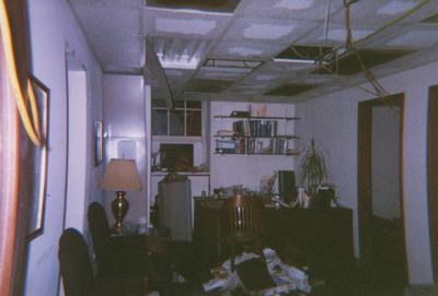 Administration Building fire, May 15, 2001; legal department office in basement