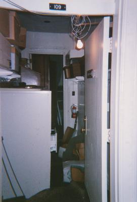 Administration Building fire, May 15, 2001; Board of Trustees storage area adjacent to boardroom