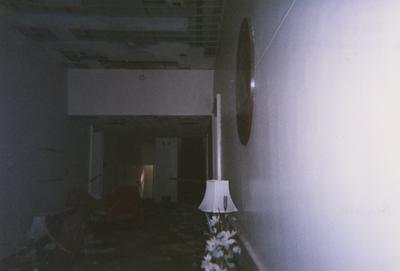 Administration Building fire, May 15, 2001; first floor hallway