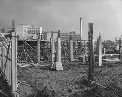 Construction on the foundation of the Agricultural Science Building (Ag. Science North); Public Relation photo